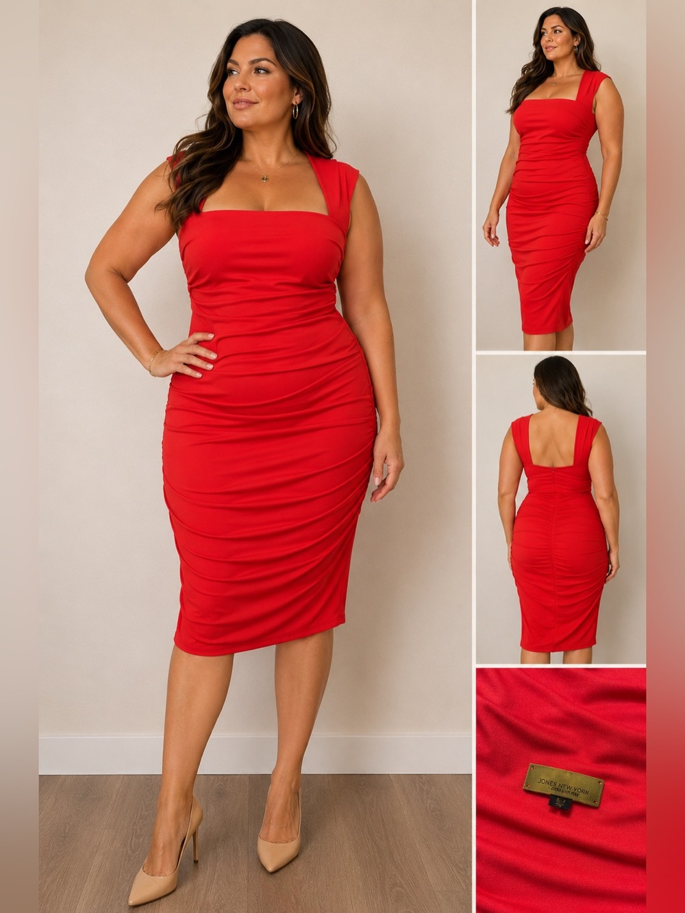 Nicole Miller Red Dress Size Large
